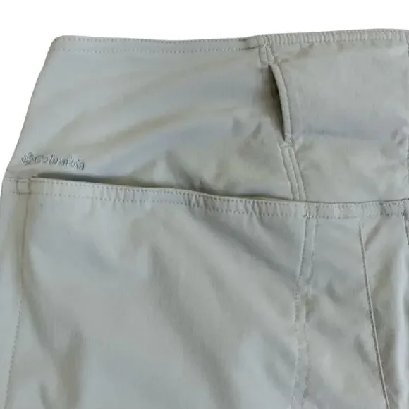 Columbia Womens Saturday Trail II Convertible Hiking Pants Cream/Tan Lightweight - Picture 14 of 16